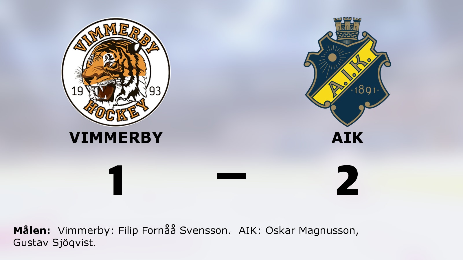 AIK fortsätter vinna på bortaplan – slog Vimmerby med 1–2