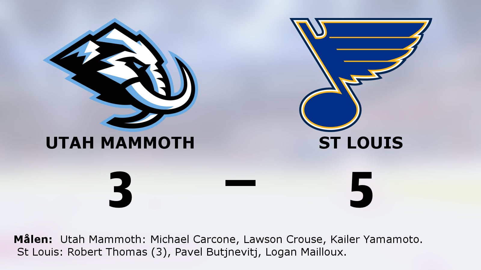 St Louis vann – efter hattrick av Robert Thomas