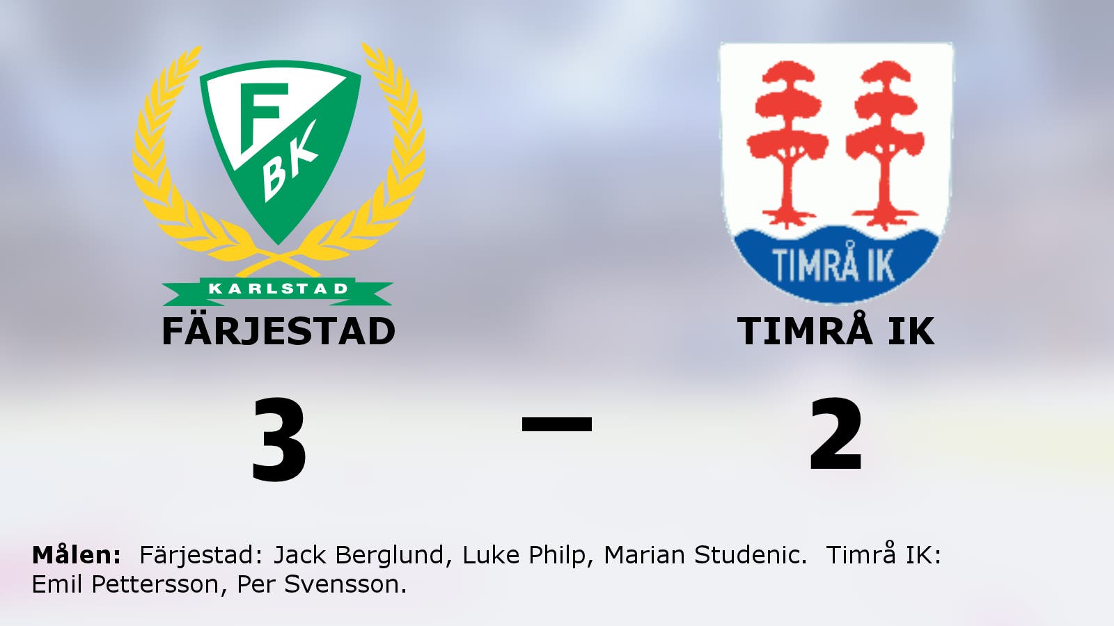 Tre poäng till Färjestad efter avgörande i slutperioden mot Timrå IK