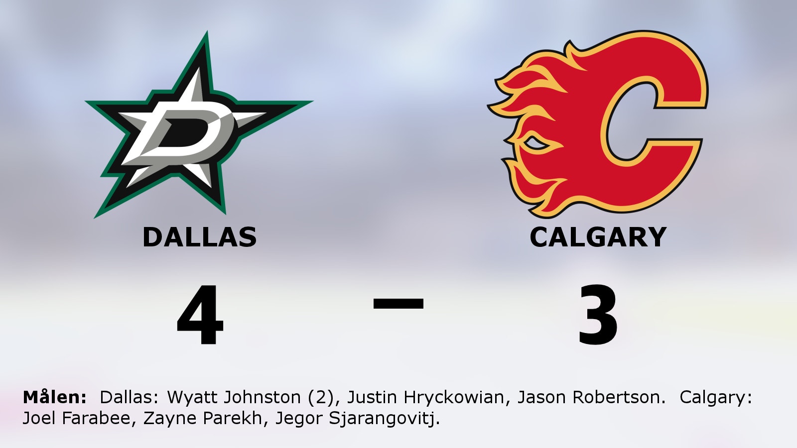 Dallas vinnare mot Calgary – avgjorde i förlängningen