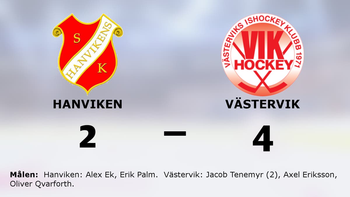 Jacob Tenemyr i form när Västervik vann mot Hanviken