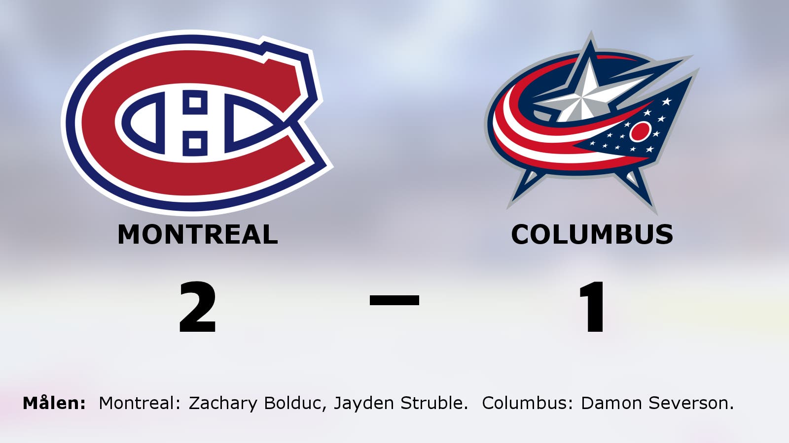 Stark sista period avgjorde för Montreal hemma mot Columbus