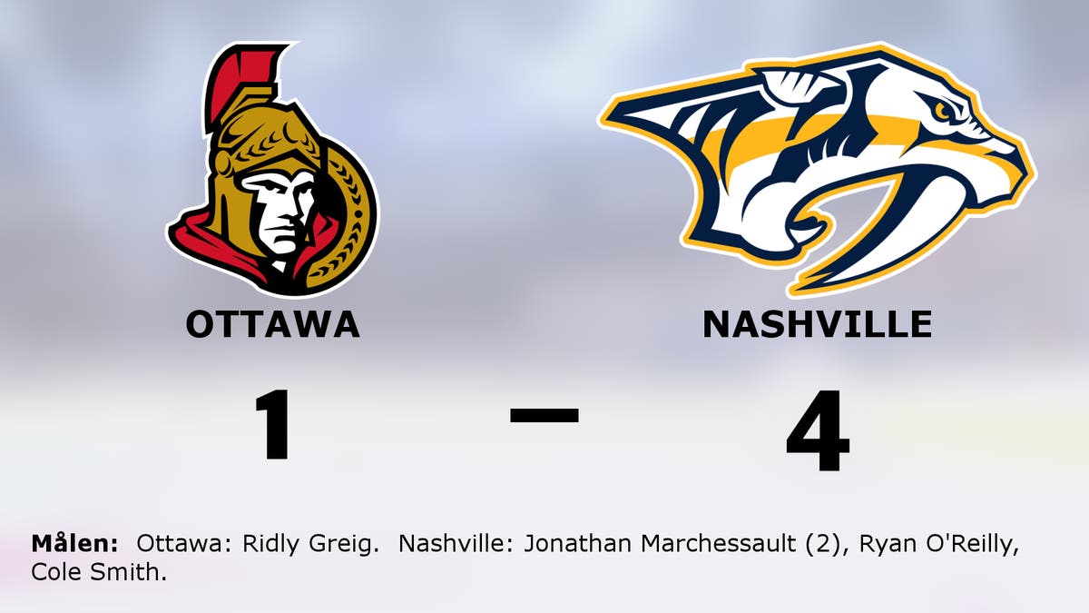 Jonathan Marchessault tvåmålsskytt när Nashville vann mot Ottawa