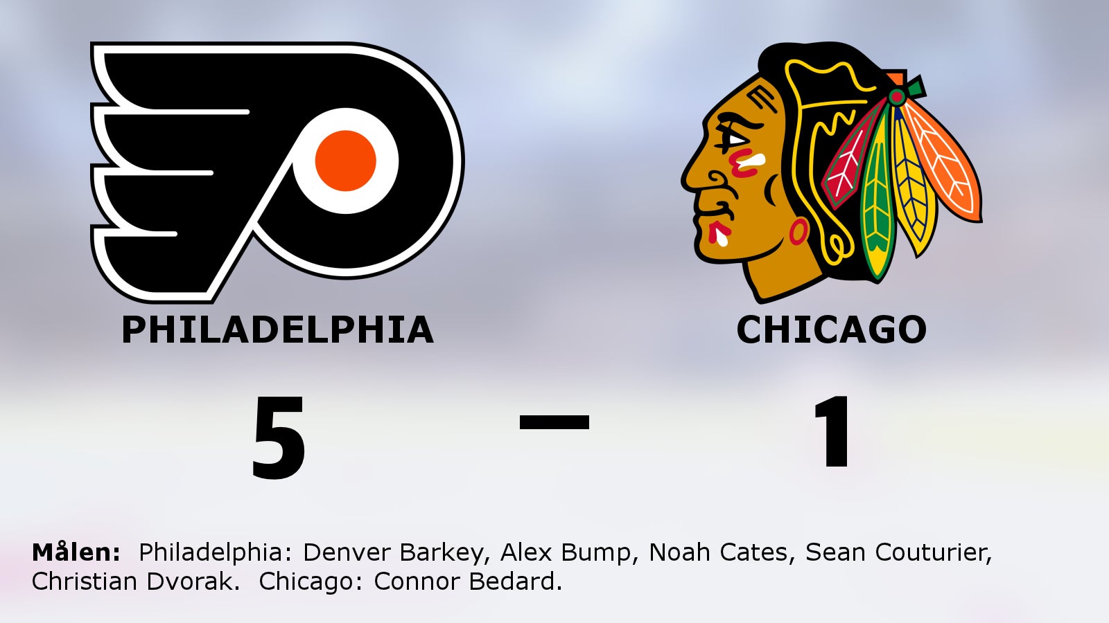 Philadelphia segrade mot Chicago i NHL