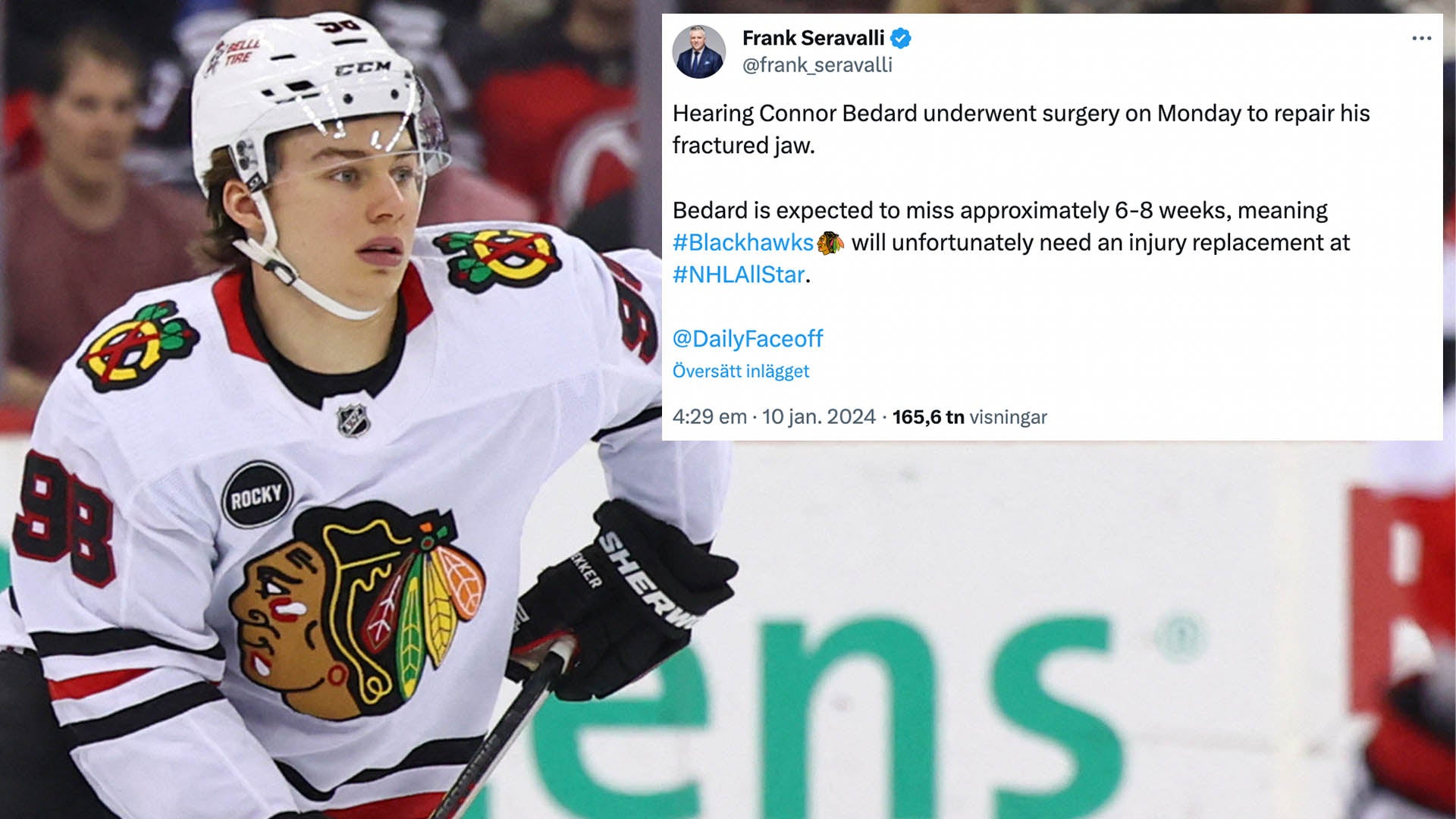 (31343) Connor Bedard + tweet