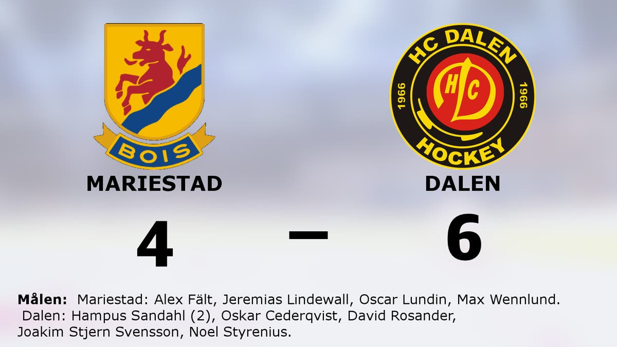 Hampus Sandahl gjorde två mål när Dalen vann mot Mariestad