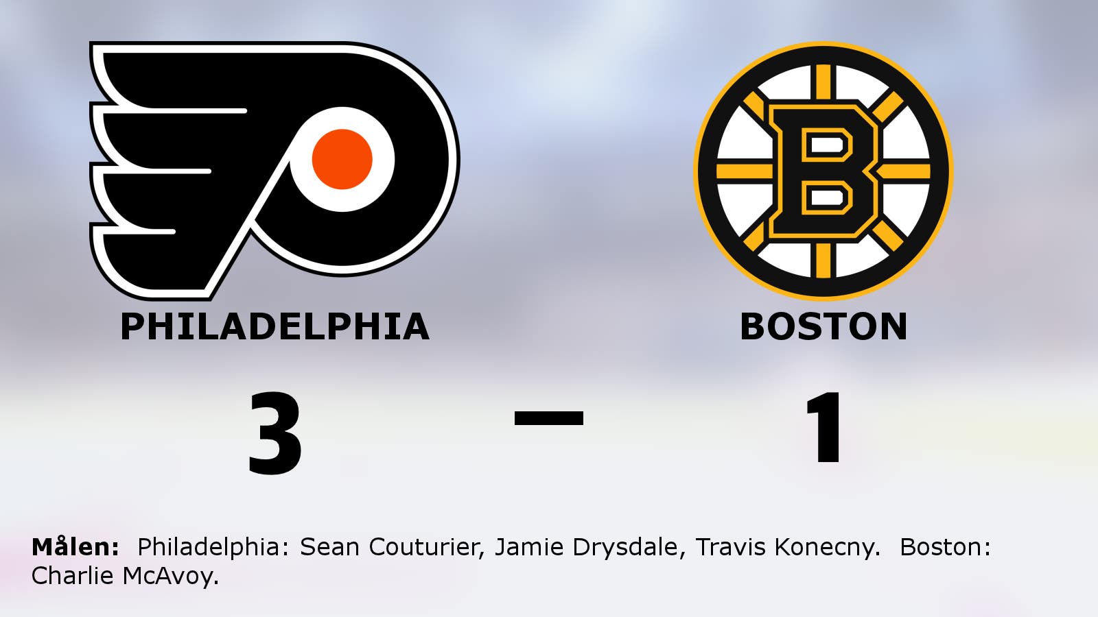 Philadelphia vann efter avgörande i tredje perioden mot gästande Boston