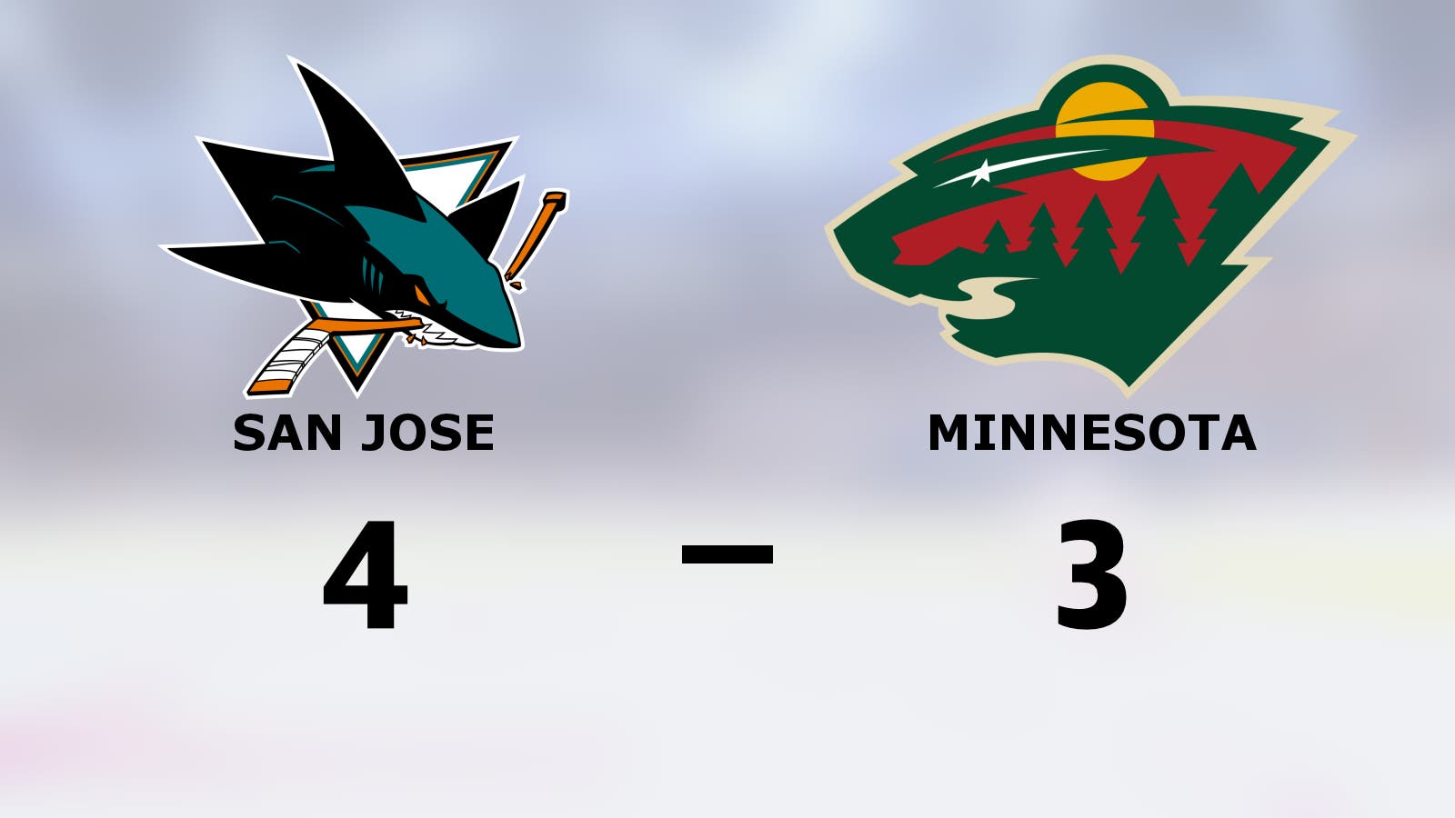 Straffseger för San Jose hemma mot Minnesota