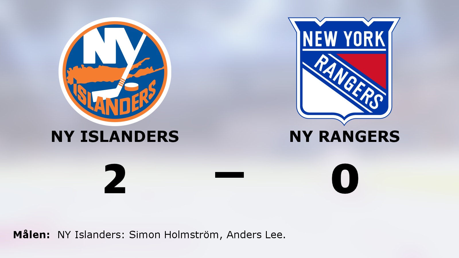 Stabil seger för NY Islanders – höll nollan mot NY Rangers