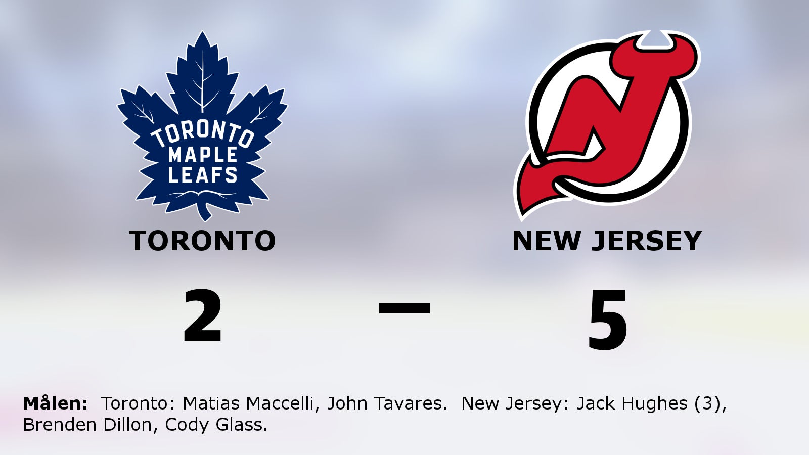 New Jersey vann toppmötet borta mot Toronto