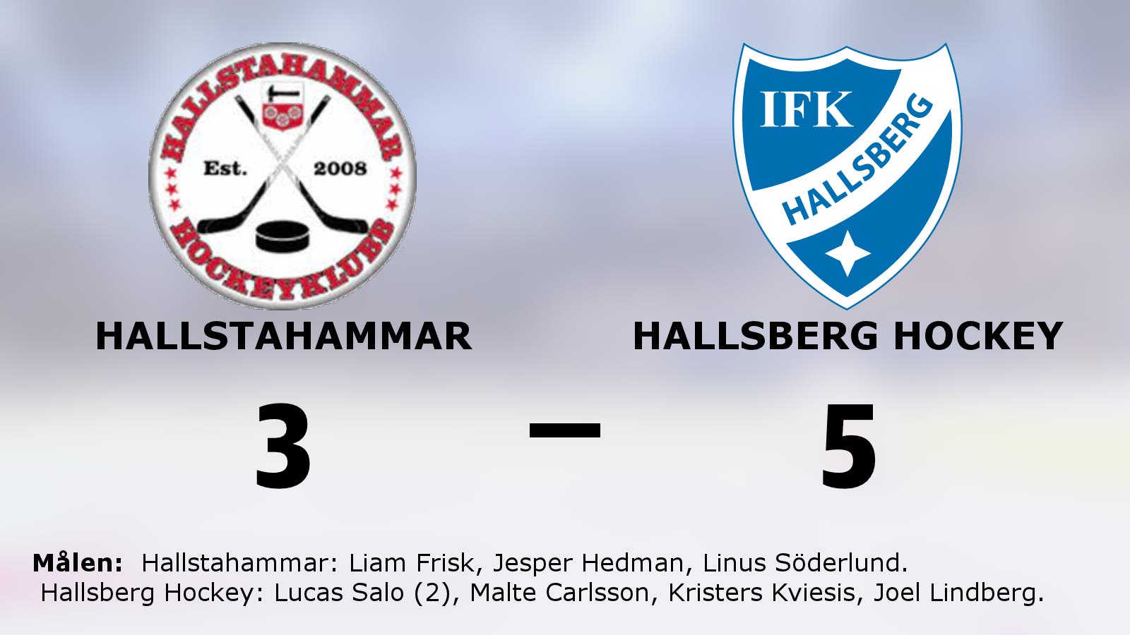 Två mål för Hallsberg Hockeys Lucas Salo i segern mot Hallstahammar