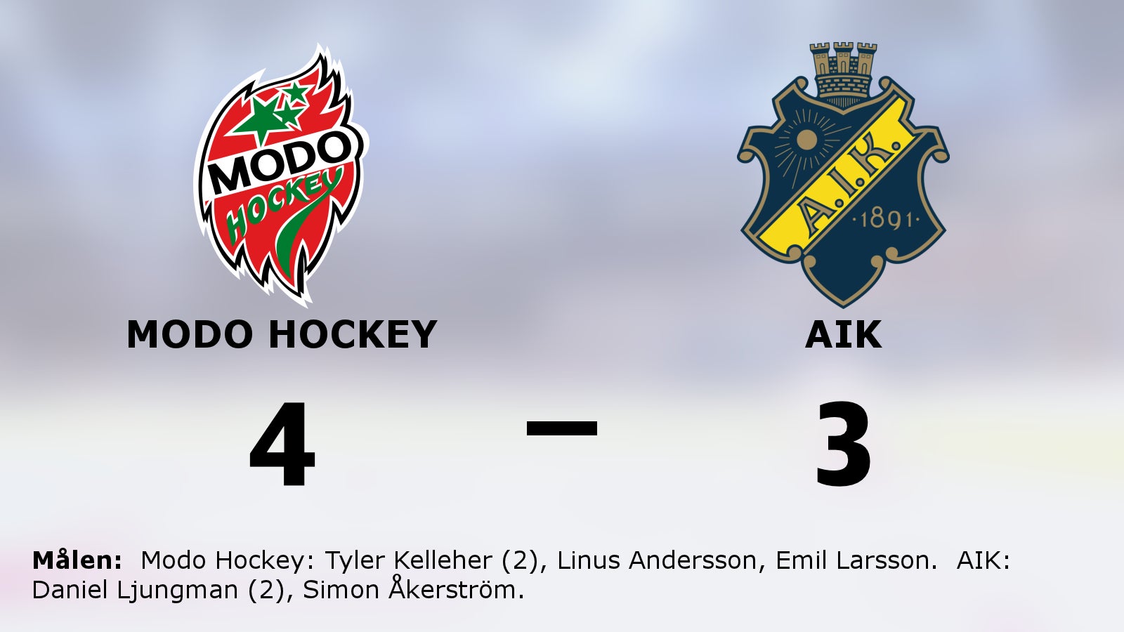 Modo Hockey vann första matchen i jättedramat mot AIK