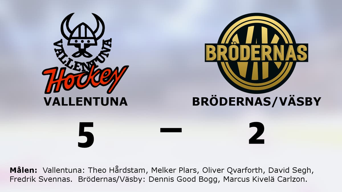 Tre poäng för Vallentuna hemma mot Brödernas/Väsby