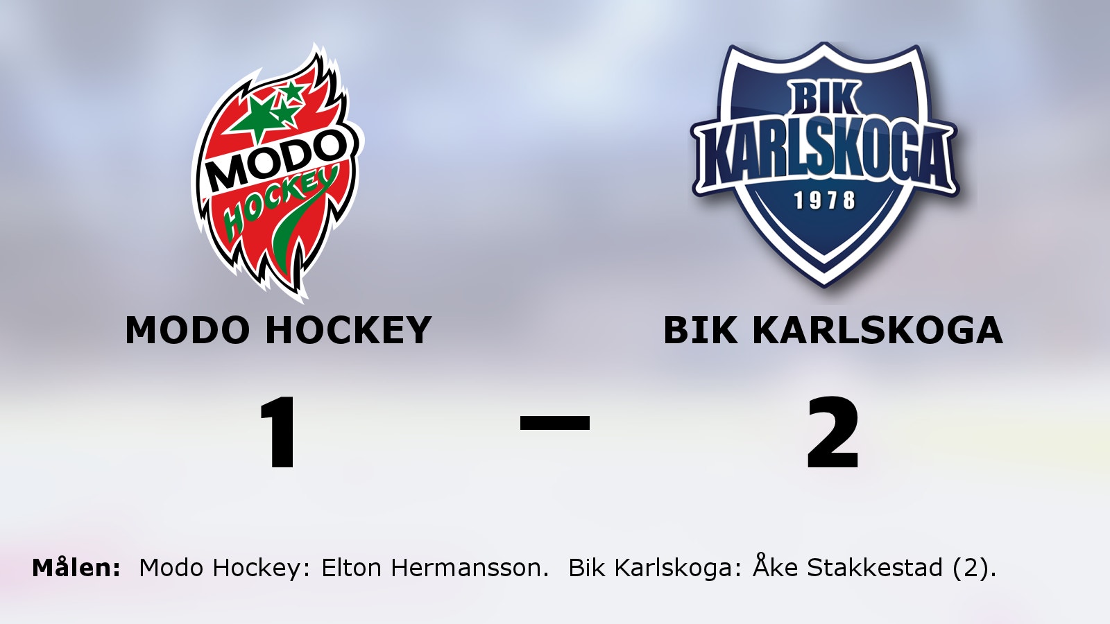 Bik Karlskoga vann i förlängningen mot Modo Hockey