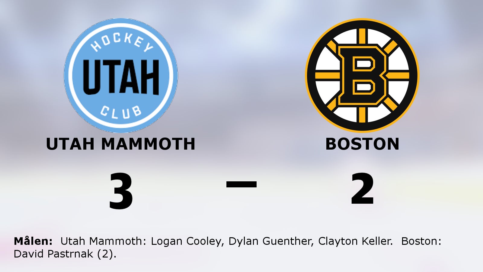 Utah Mammoth avgjorde i tredje perioden – vann mot Boston