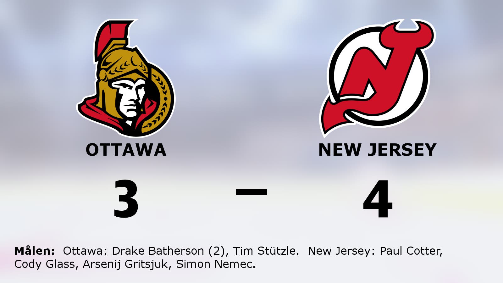 Seger för New Jersey – steg åt rätt håll mot Ottawa