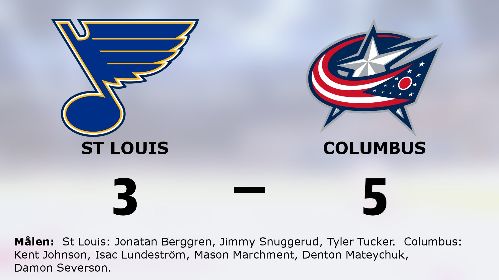 Columbus starka svit mot St Louis fortsätter