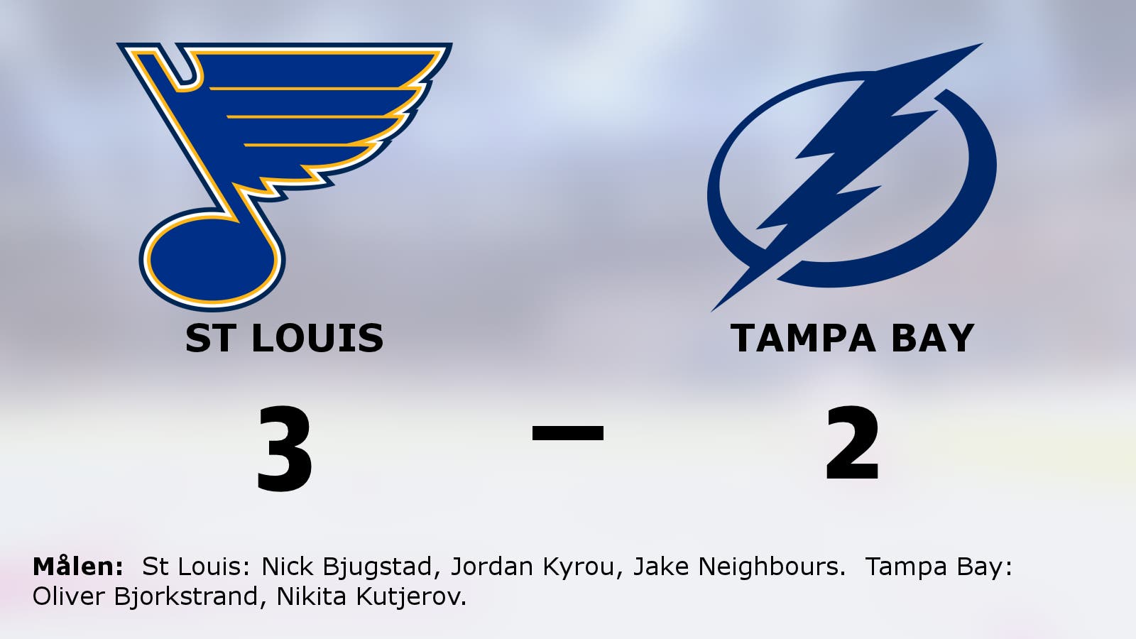 Tungt för Tampa Bay när St Louis bröt fina vinstsviten