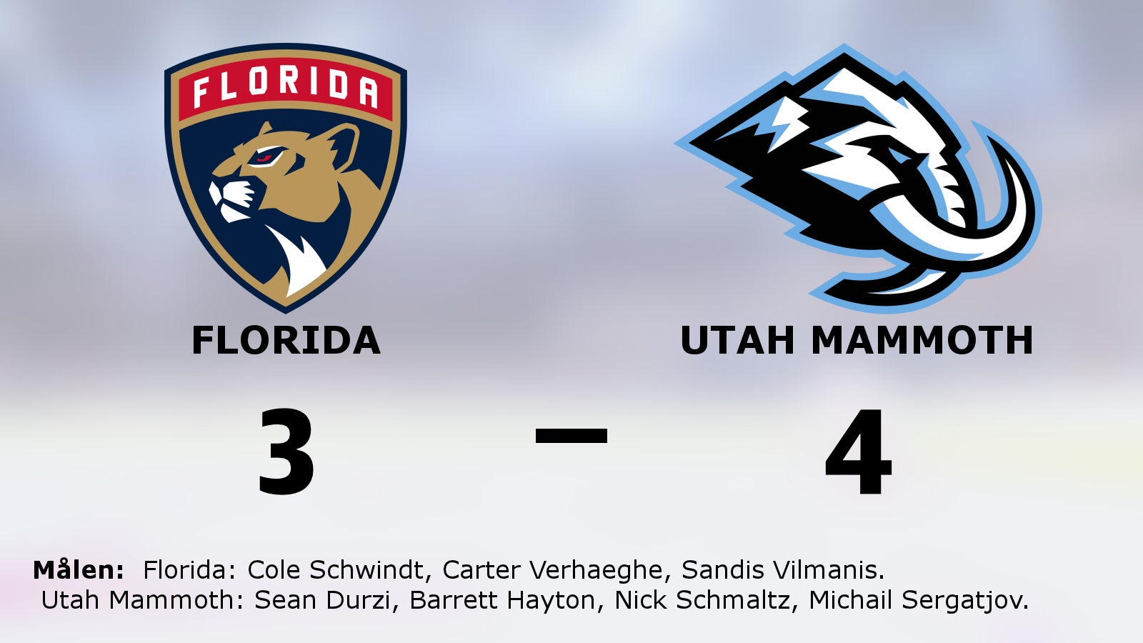 Utah Mammoth avgjorde i tredje perioden mot Florida