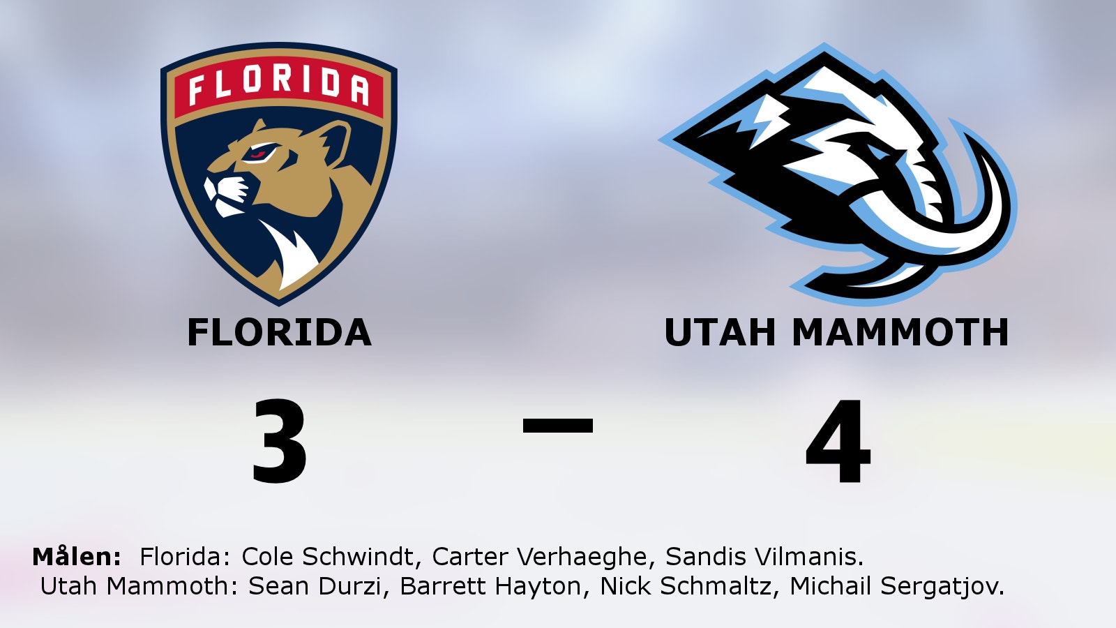 Utah Mammoth avgjorde i tredje perioden mot Florida