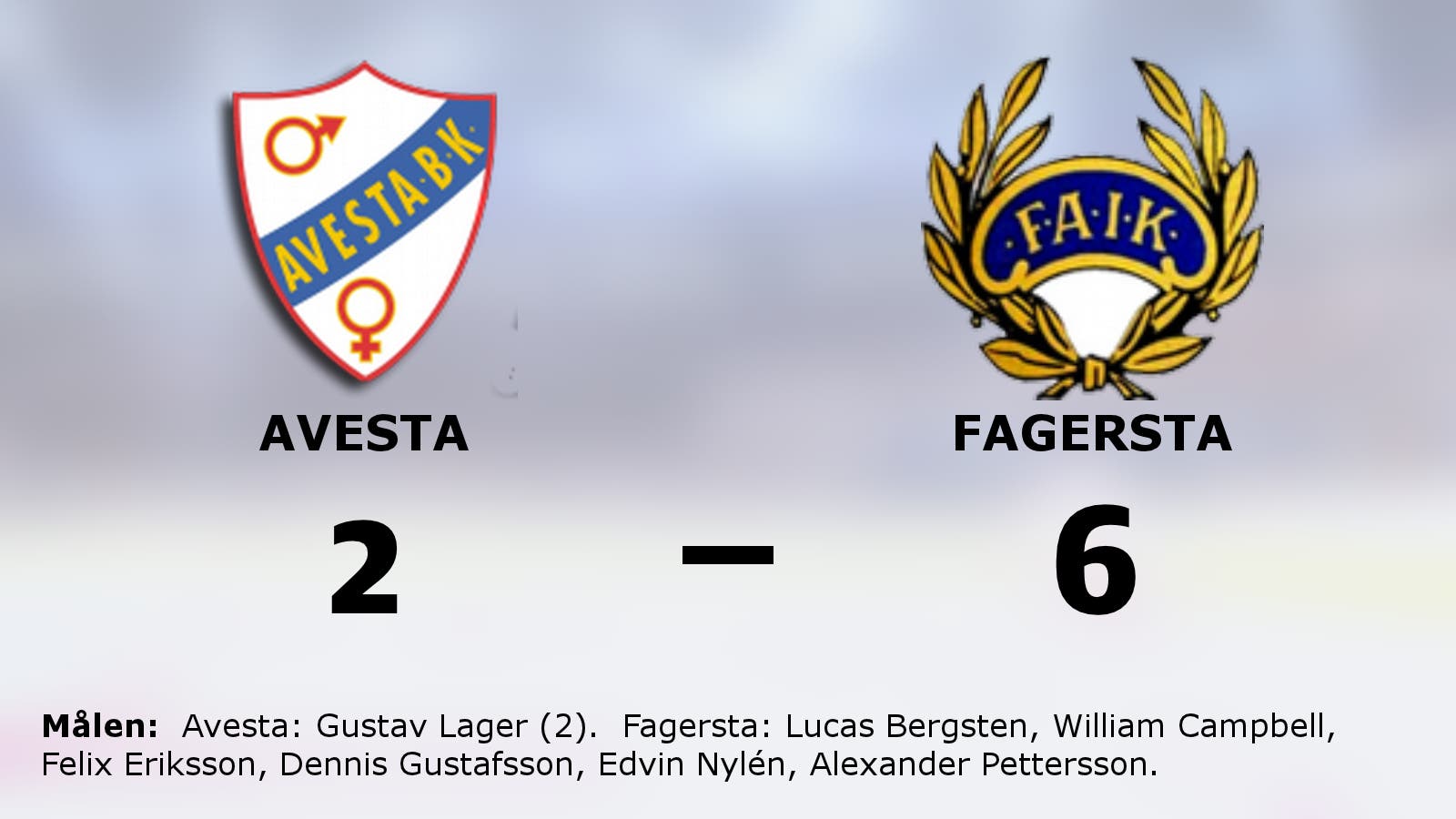6–2-seger för Fagersta mot Avesta