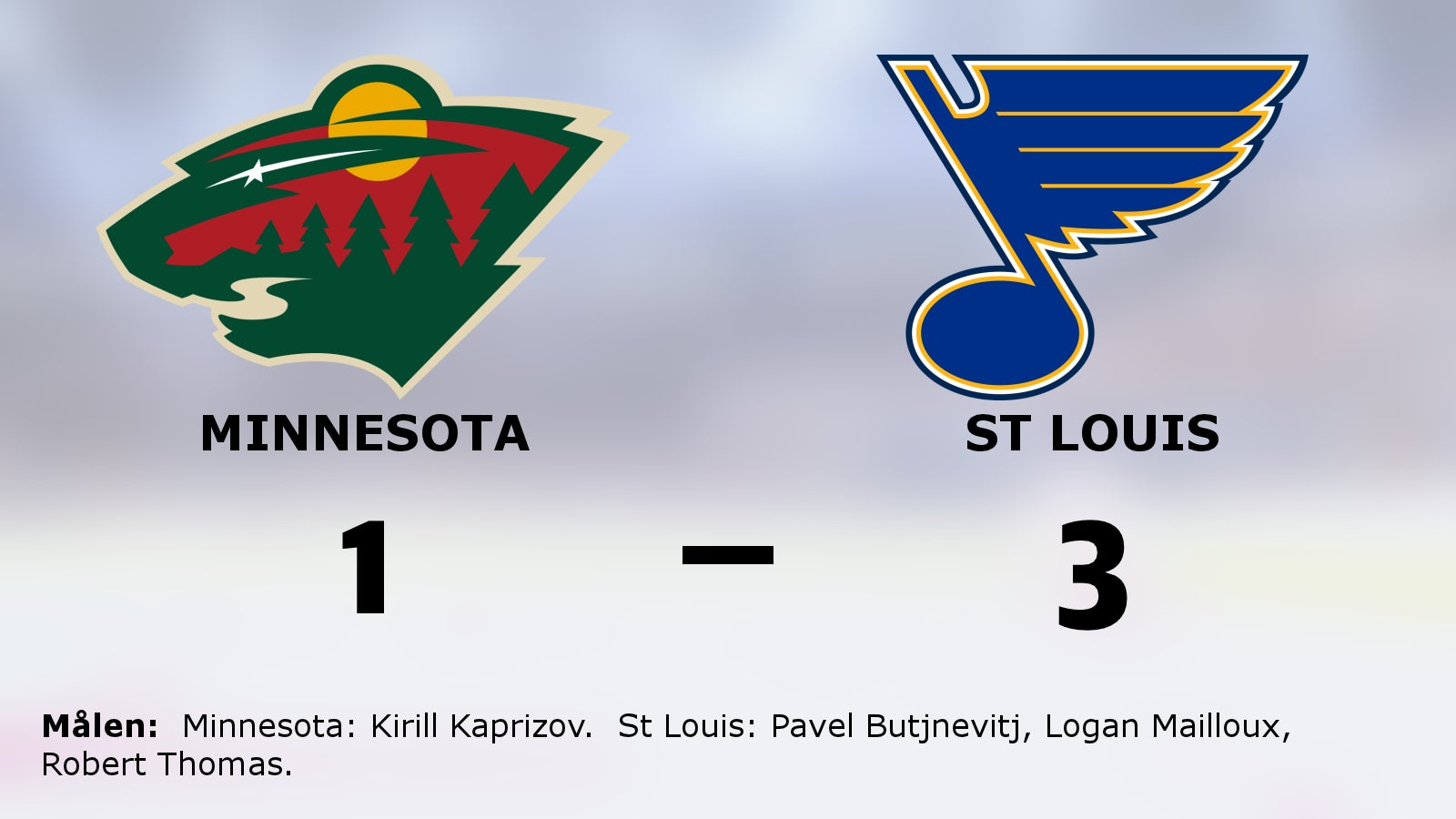 St Louis avgjorde i tredje perioden mot Minnesota