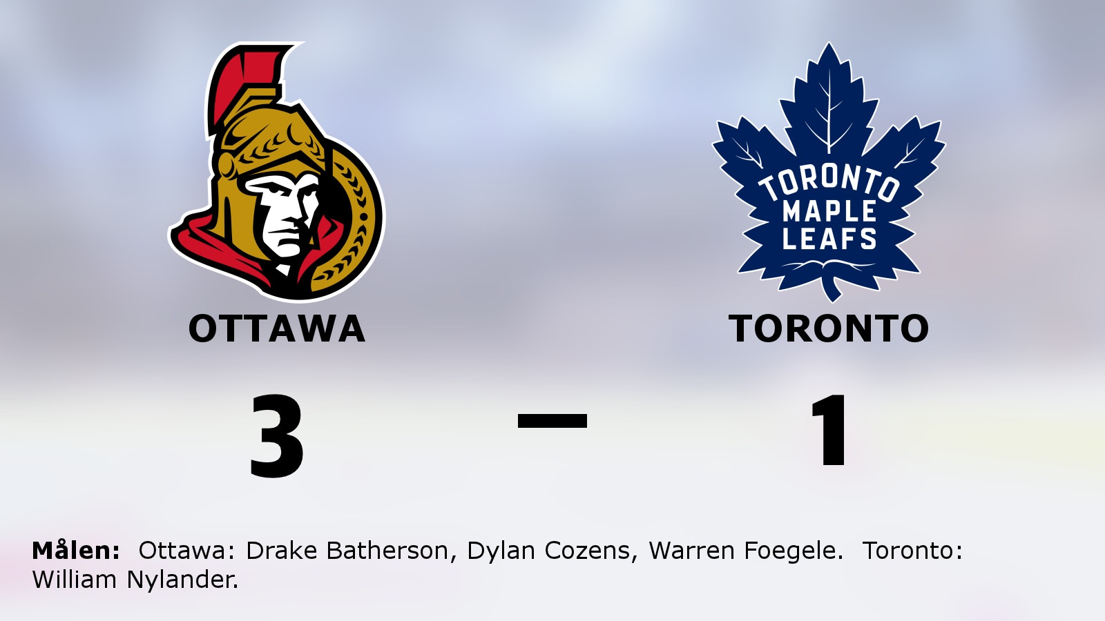 Ottawa vann mot Toronto