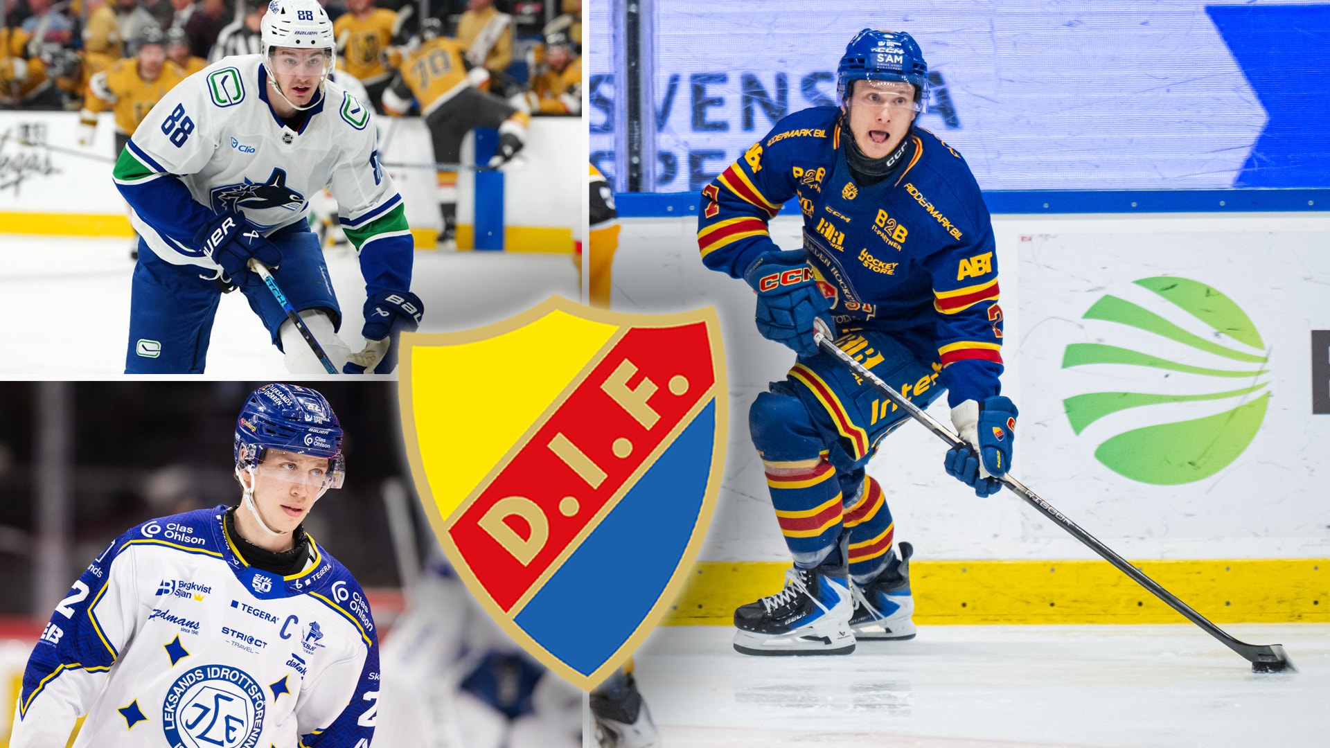 Nils Åman, Lukas Vejdemo och Joe Snively. Foto: Bildbyrån