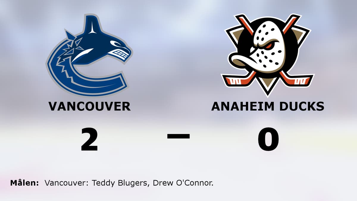 Vancouvers segerrad mot Anaheim Ducks intakt