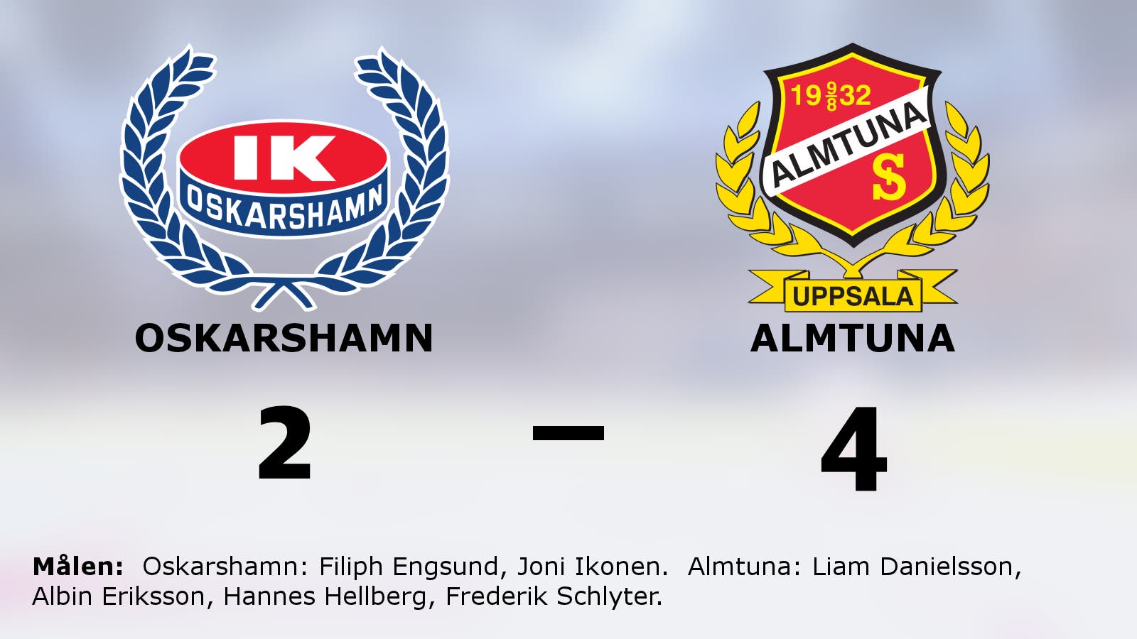 Almtuna tog revansch – 4–2 mot Oskarshamn