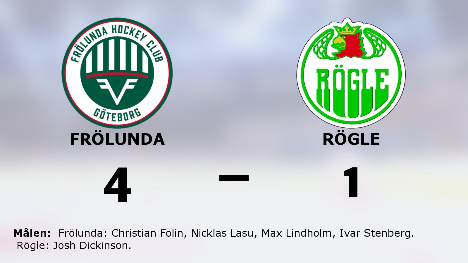Stark seger för Frölunda mot Rögle