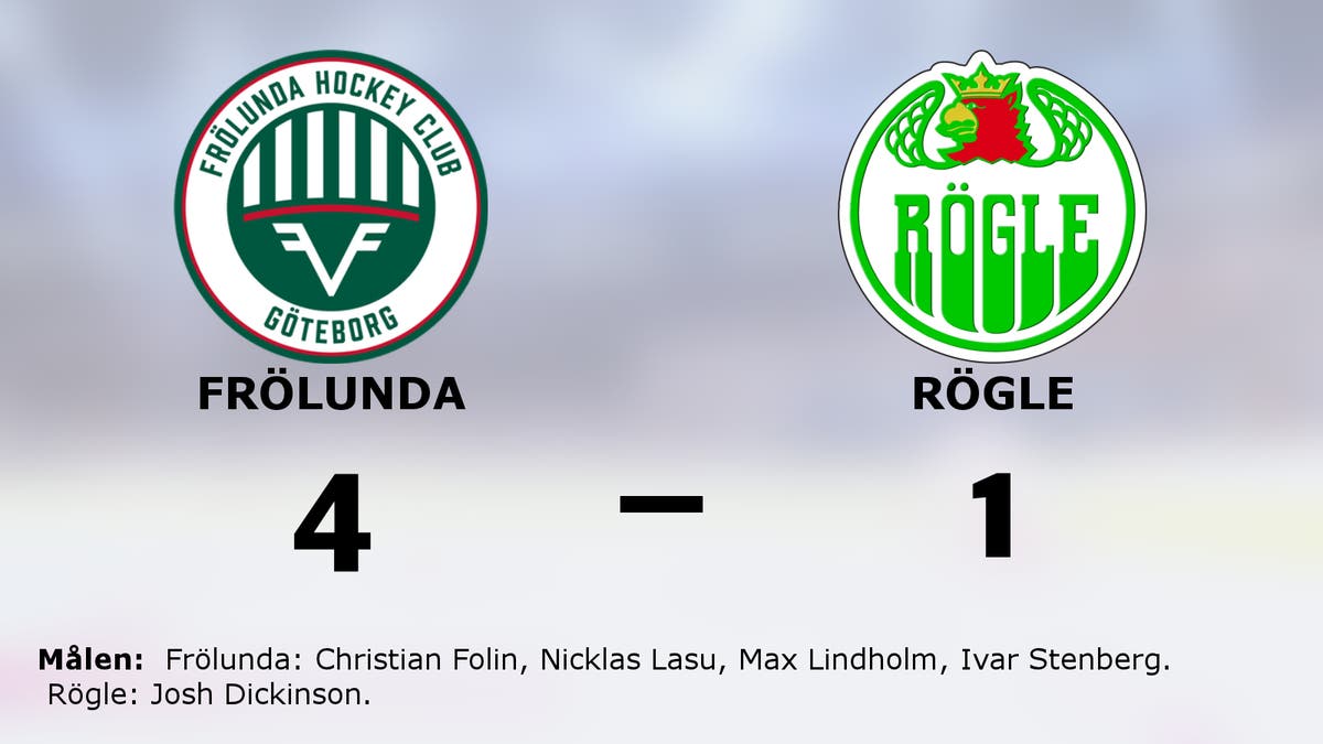 Stark seger för Frölunda mot Rögle