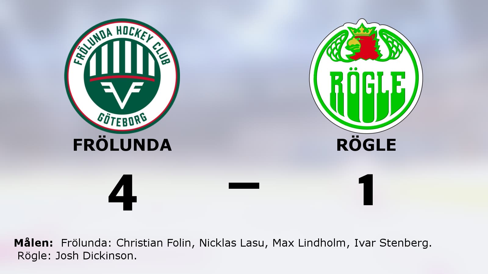 Stark seger för Frölunda mot Rögle