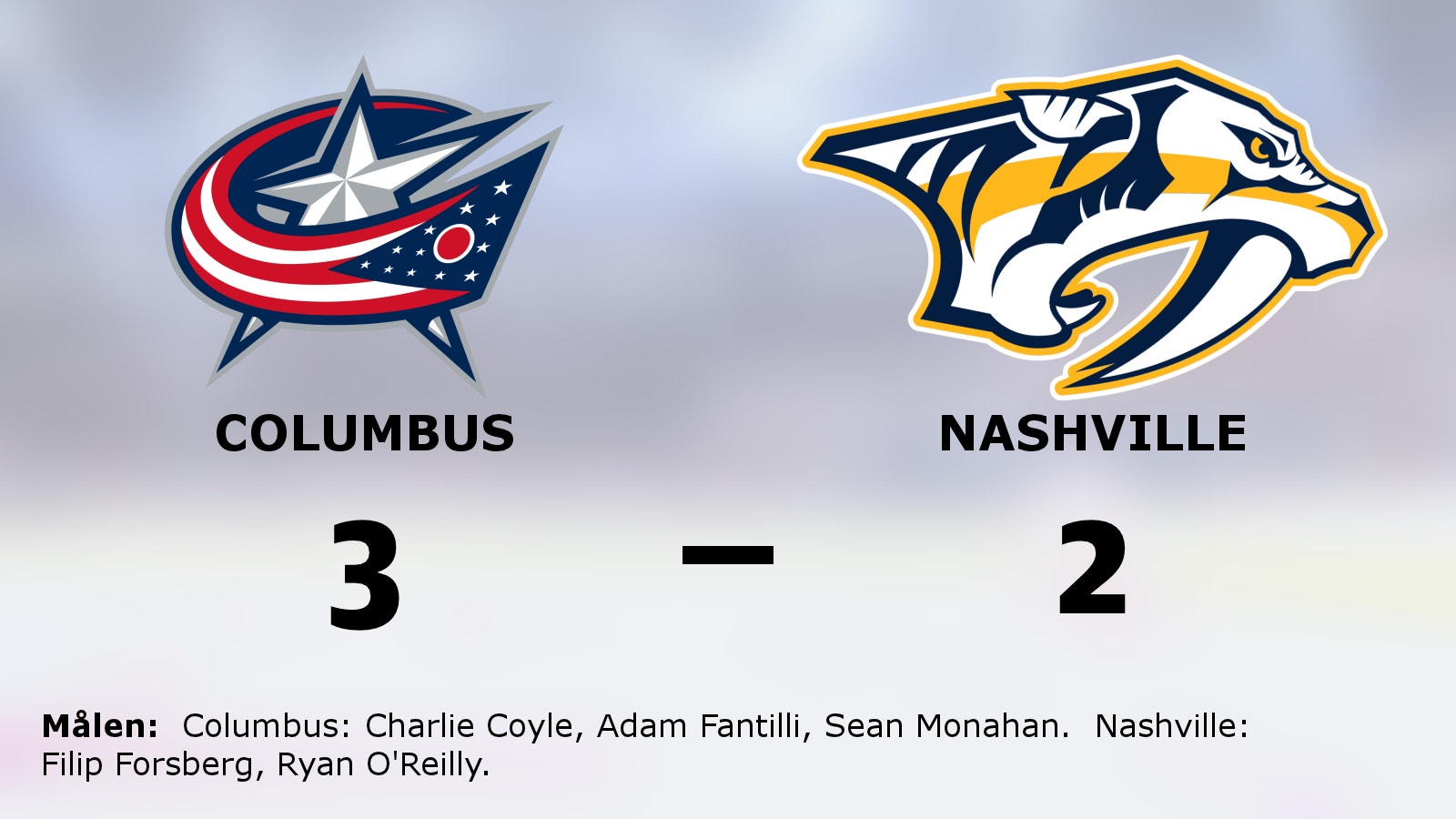 Stark vändning till seger för Columbus mot Nashville