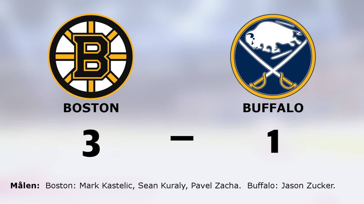 Boston besegrade Buffalo med 3–1