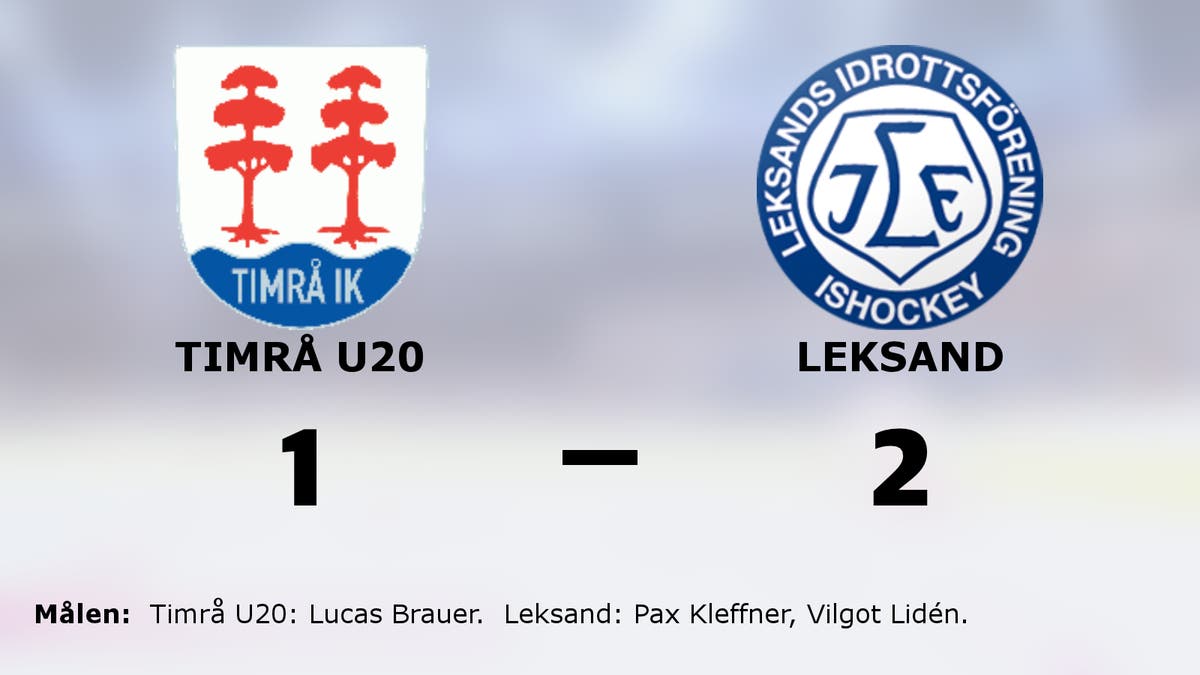 Leksand vann efter förlängning mot Timrå U20