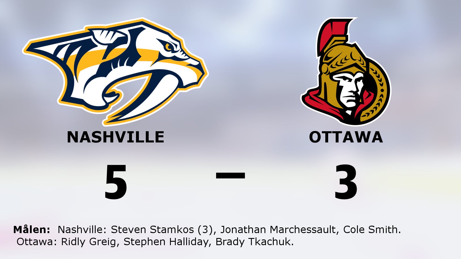 Hattrick av Steven Stamkos när Nashville slog Ottawa