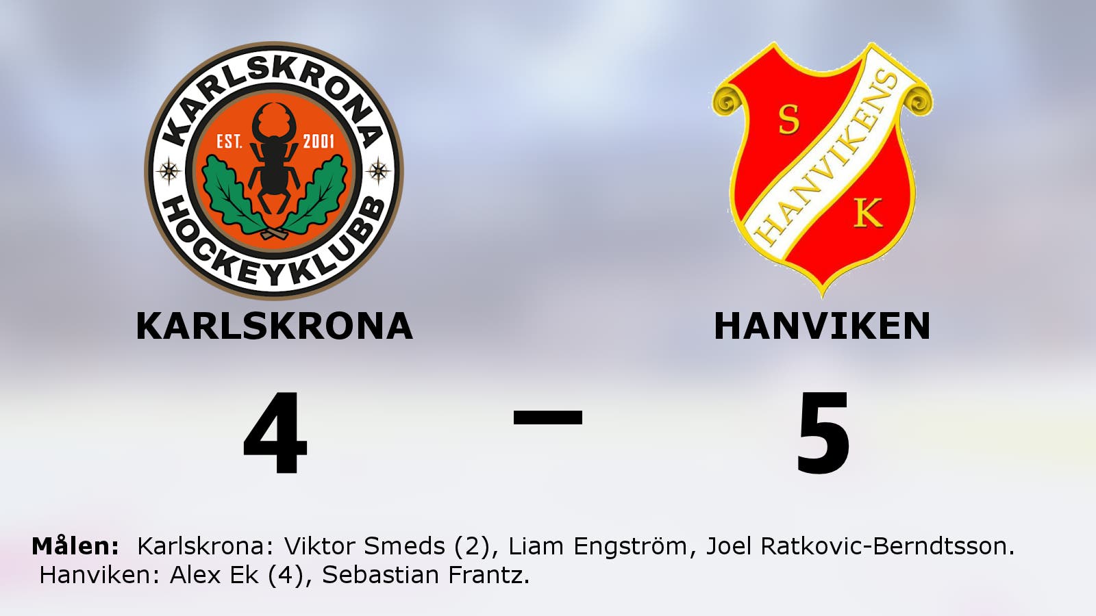 Alex Ek kvitterade – och avgjorde för Hanviken mot Karlskrona