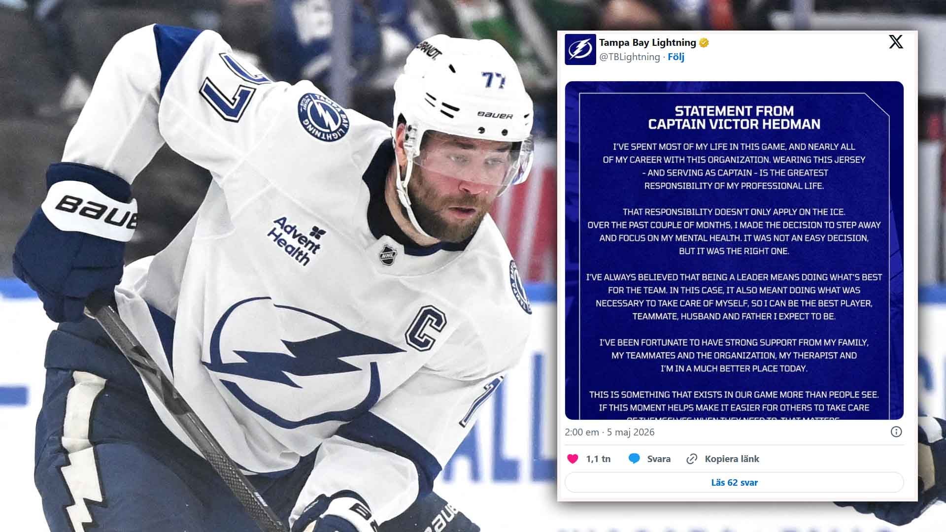 Bildbyrån/Skärmdump Tampa Bay Lightning