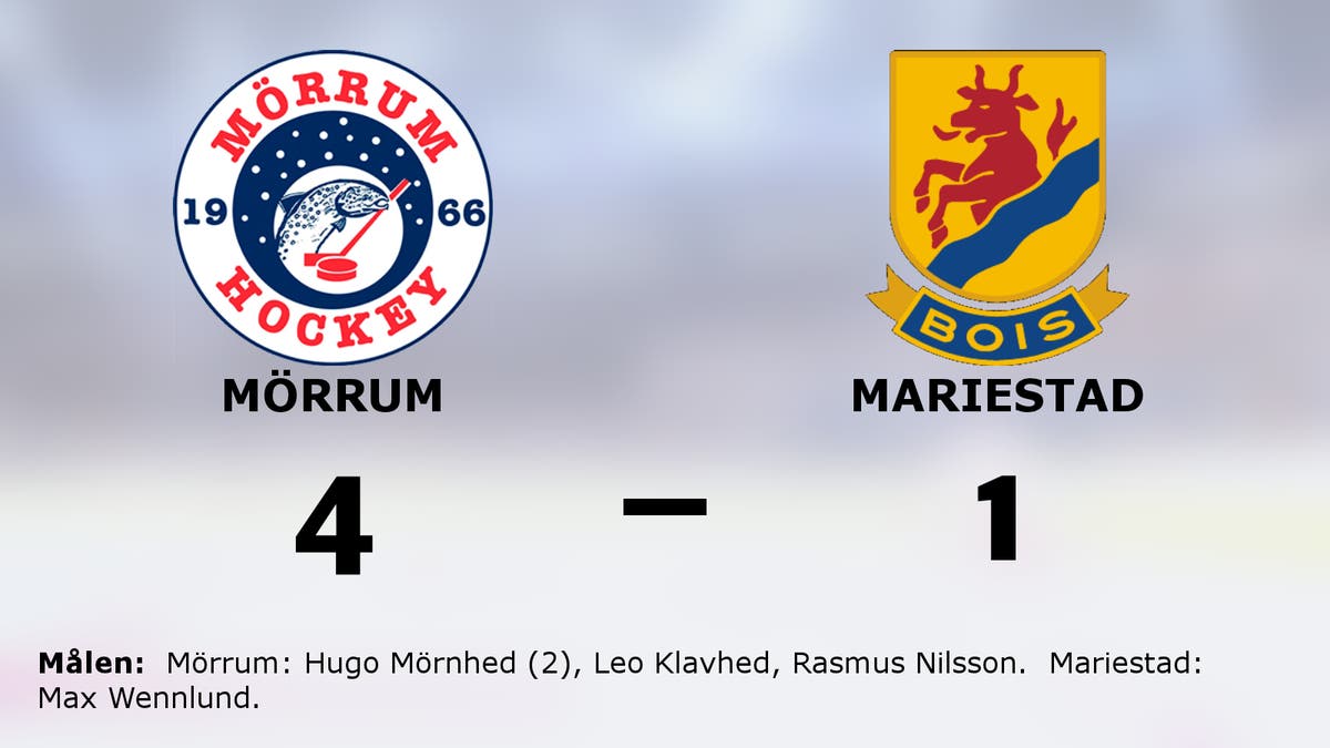 Hugo Mörnhed i målform när Mörrum vann mot Mariestad