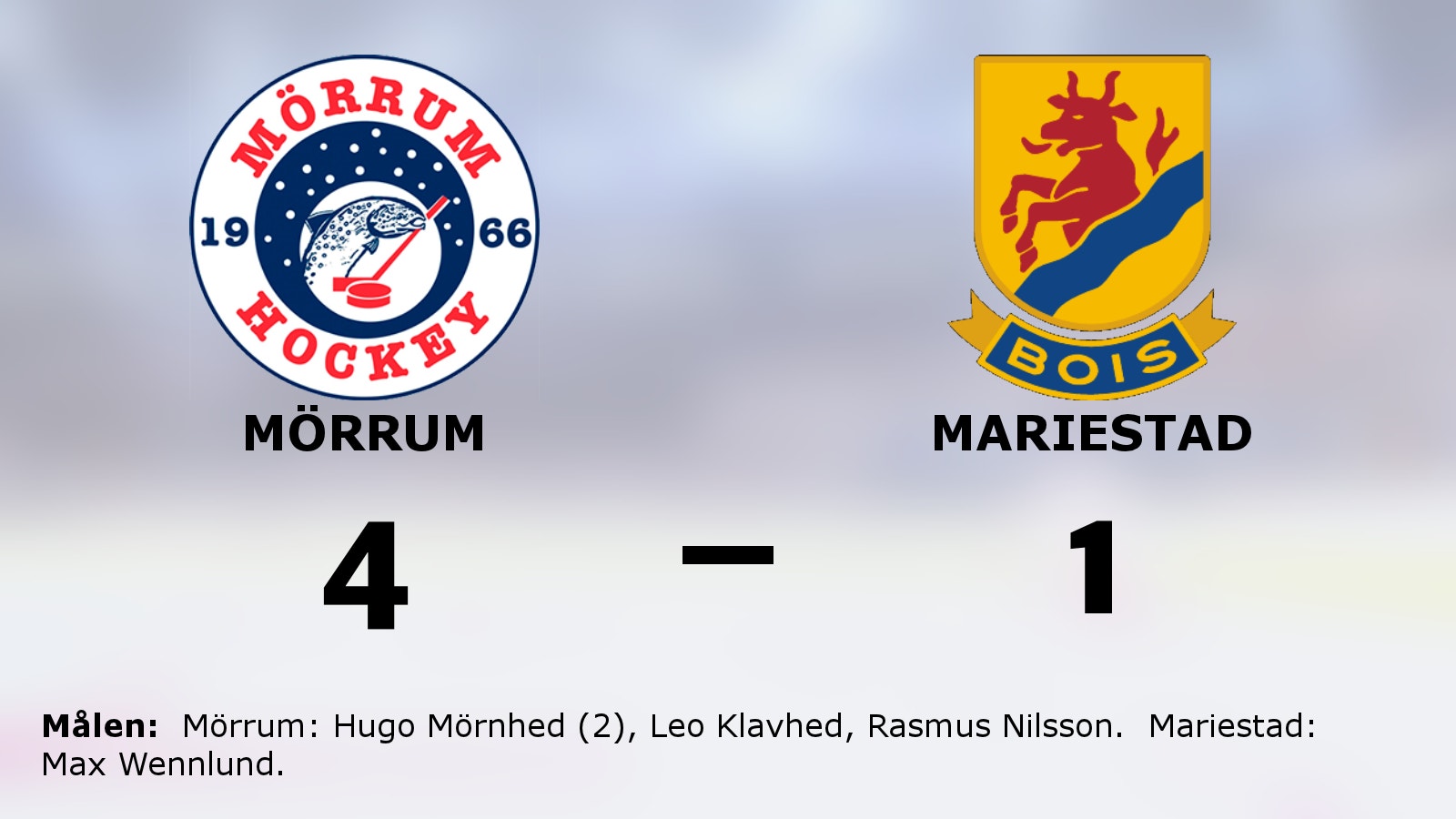 Hugo Mörnhed i målform när Mörrum vann mot Mariestad