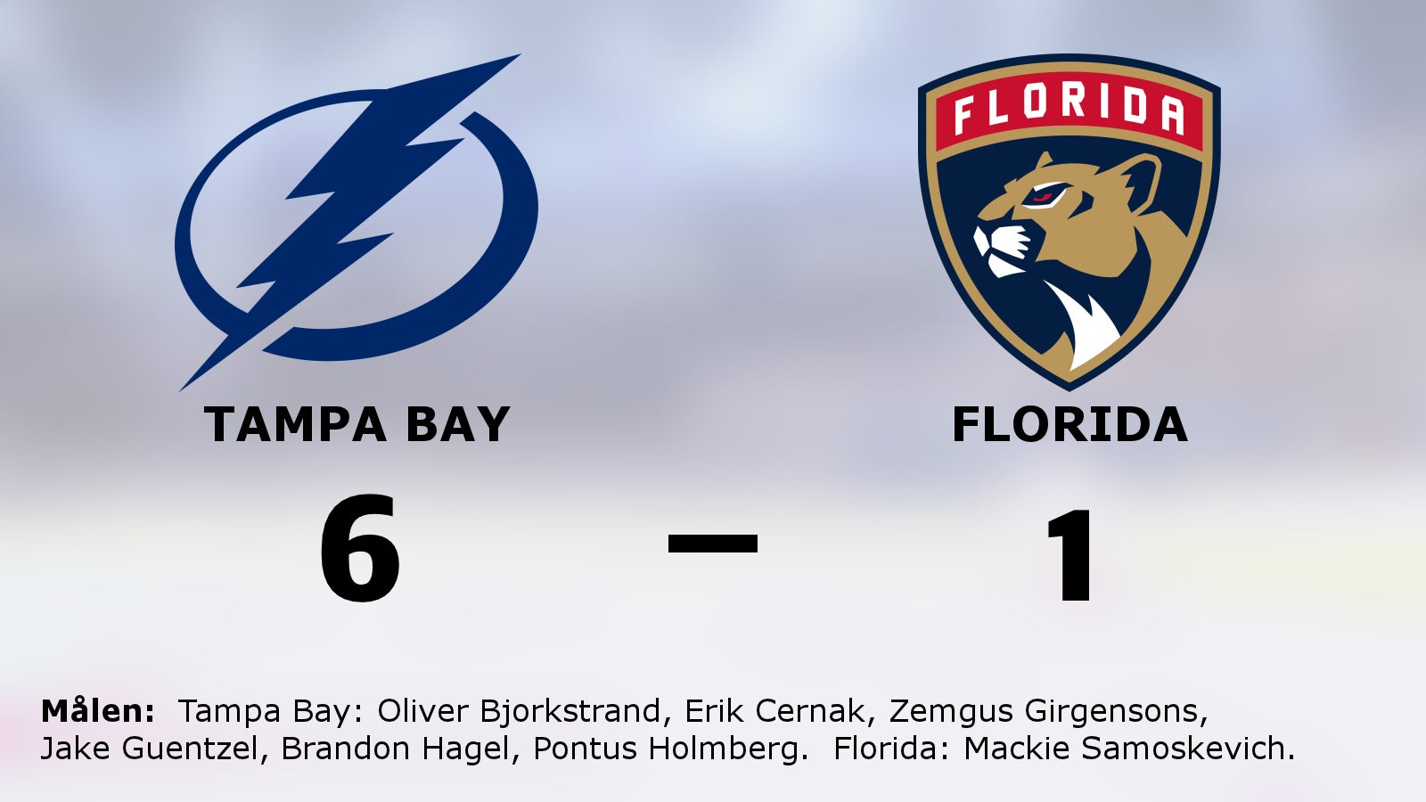 Formstarka Tampa Bay tog ny seger mot Florida