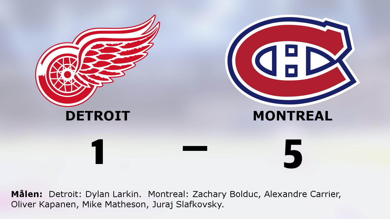 Seger för Montreal borta mot Detroit