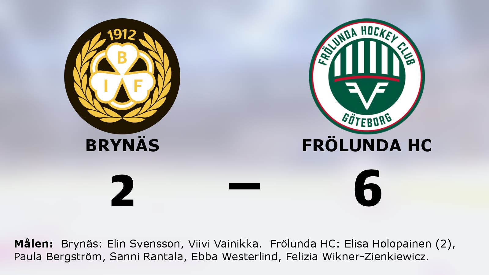 Stark seger för Frölunda HC mot Brynäs