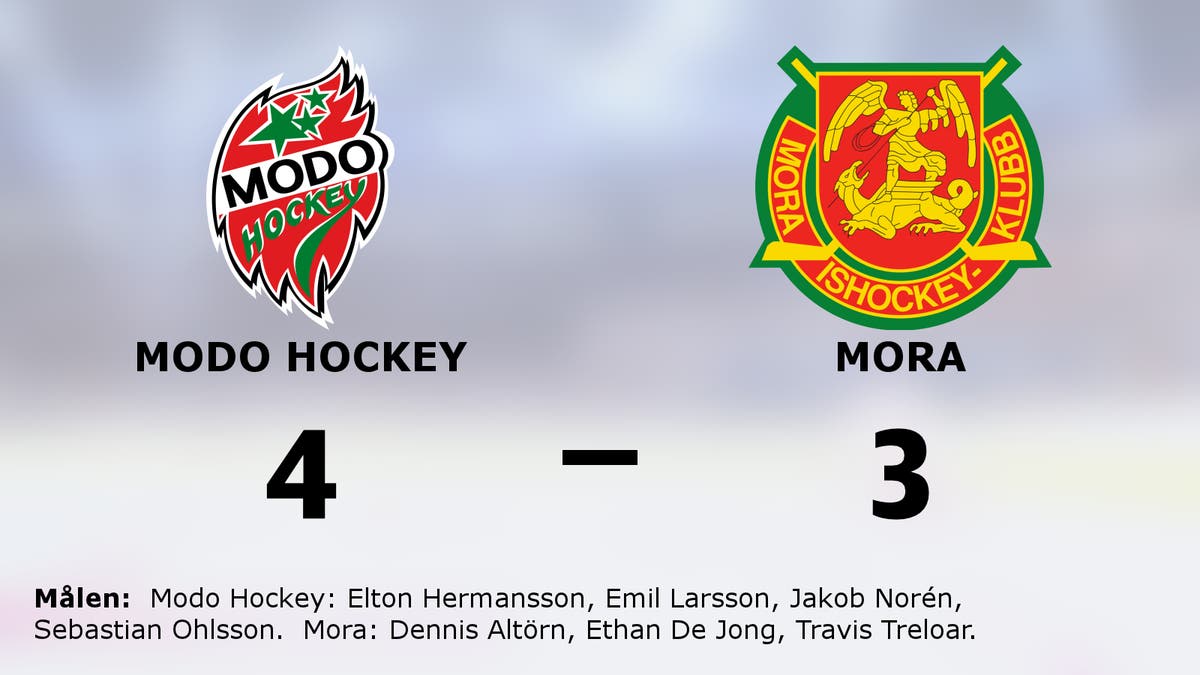 Modo Hockey tog ännu en seger – 4–3 mot Mora