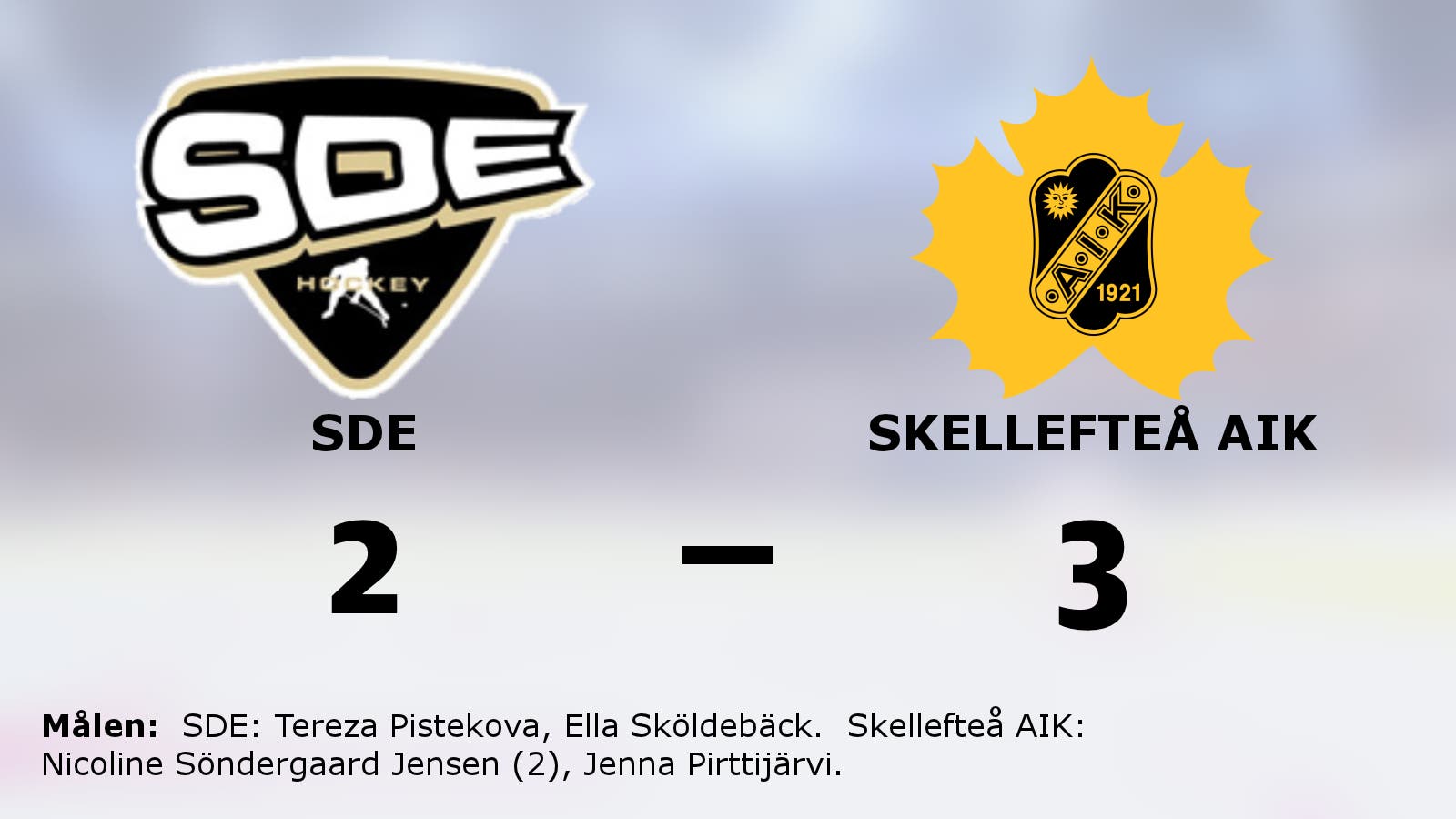 Skellefteå AIK bröt tunga sviten mot SDE