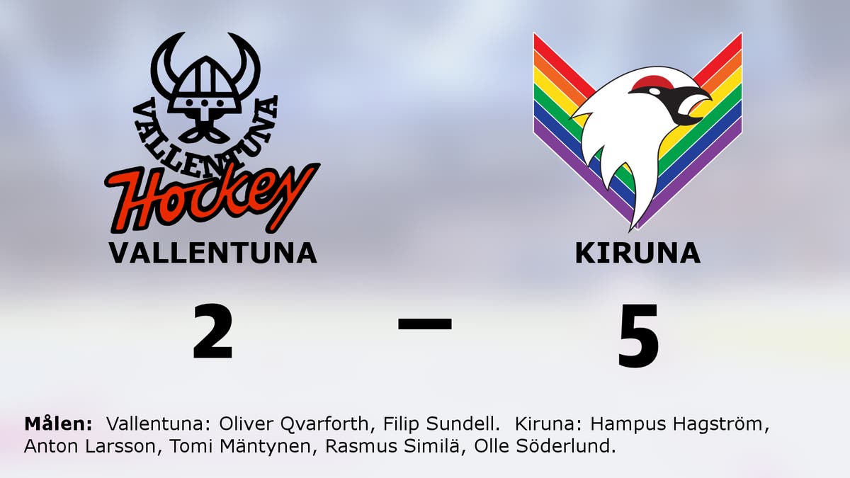 Kiruna vann med 5–2 mot Vallentuna