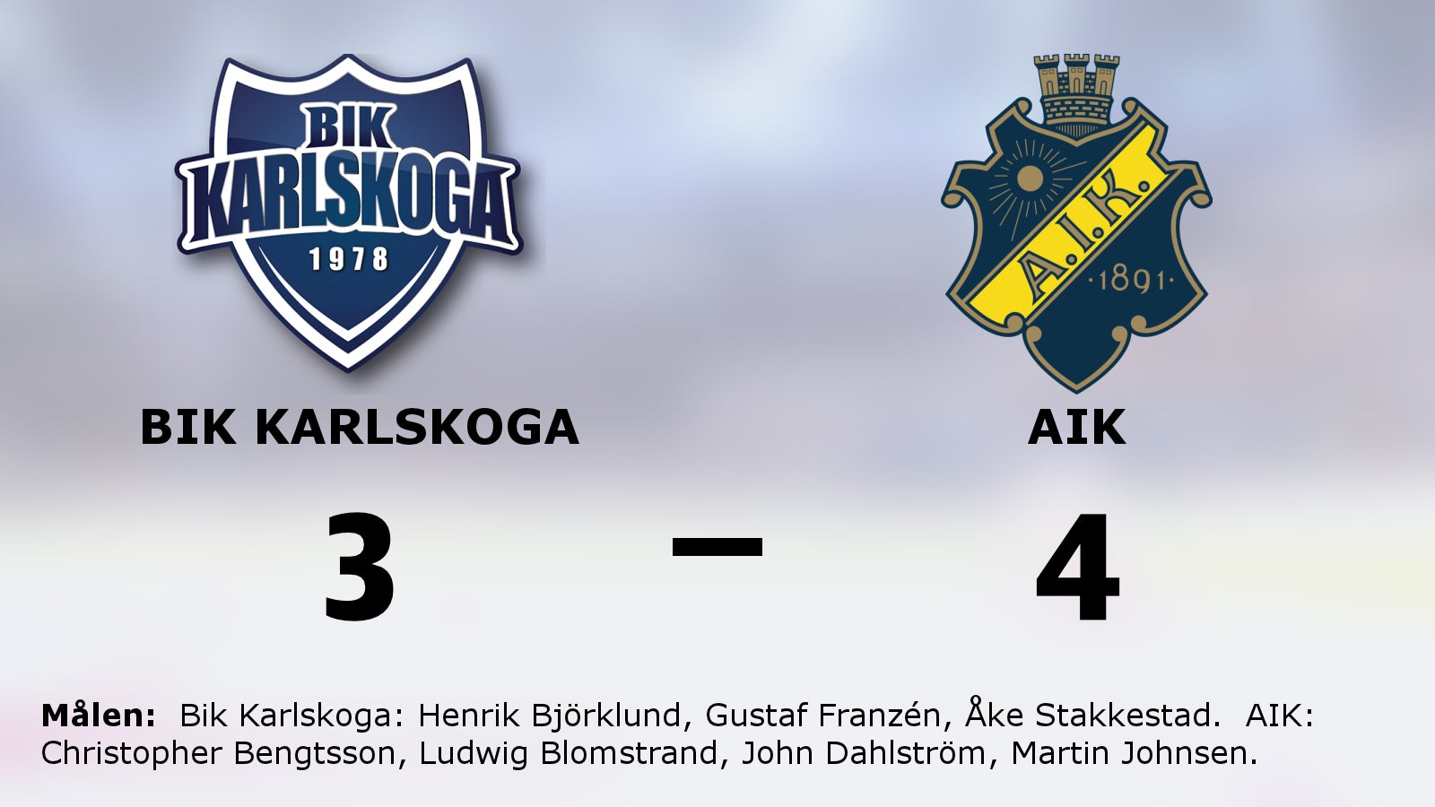 AIK:s starka svit mot Bik Karlskoga fortsätter