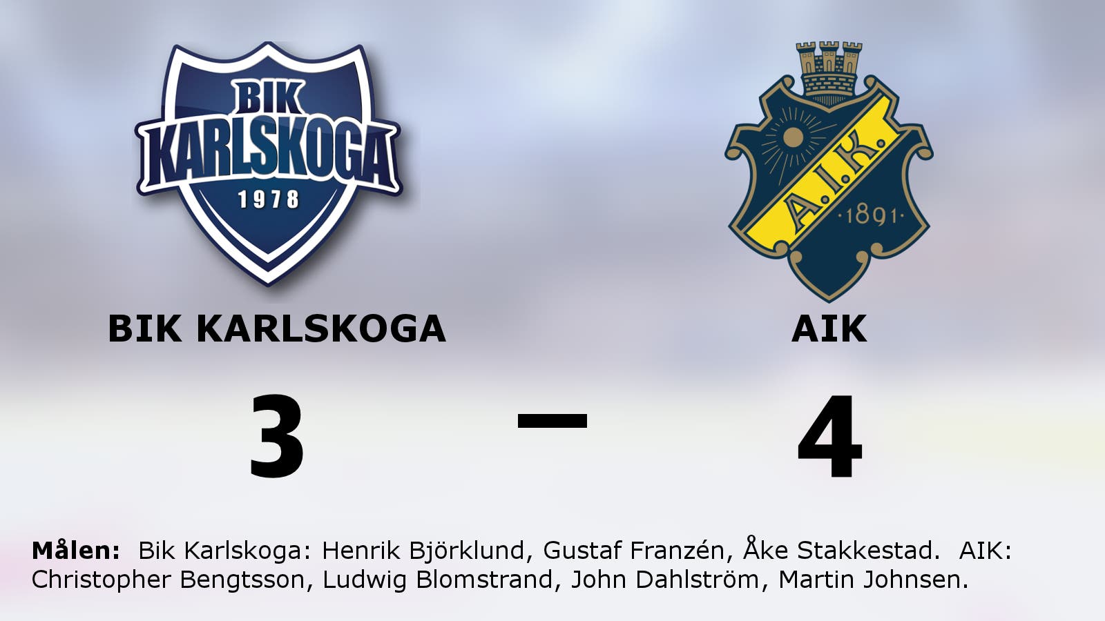 AIK:s starka svit mot Bik Karlskoga fortsätter