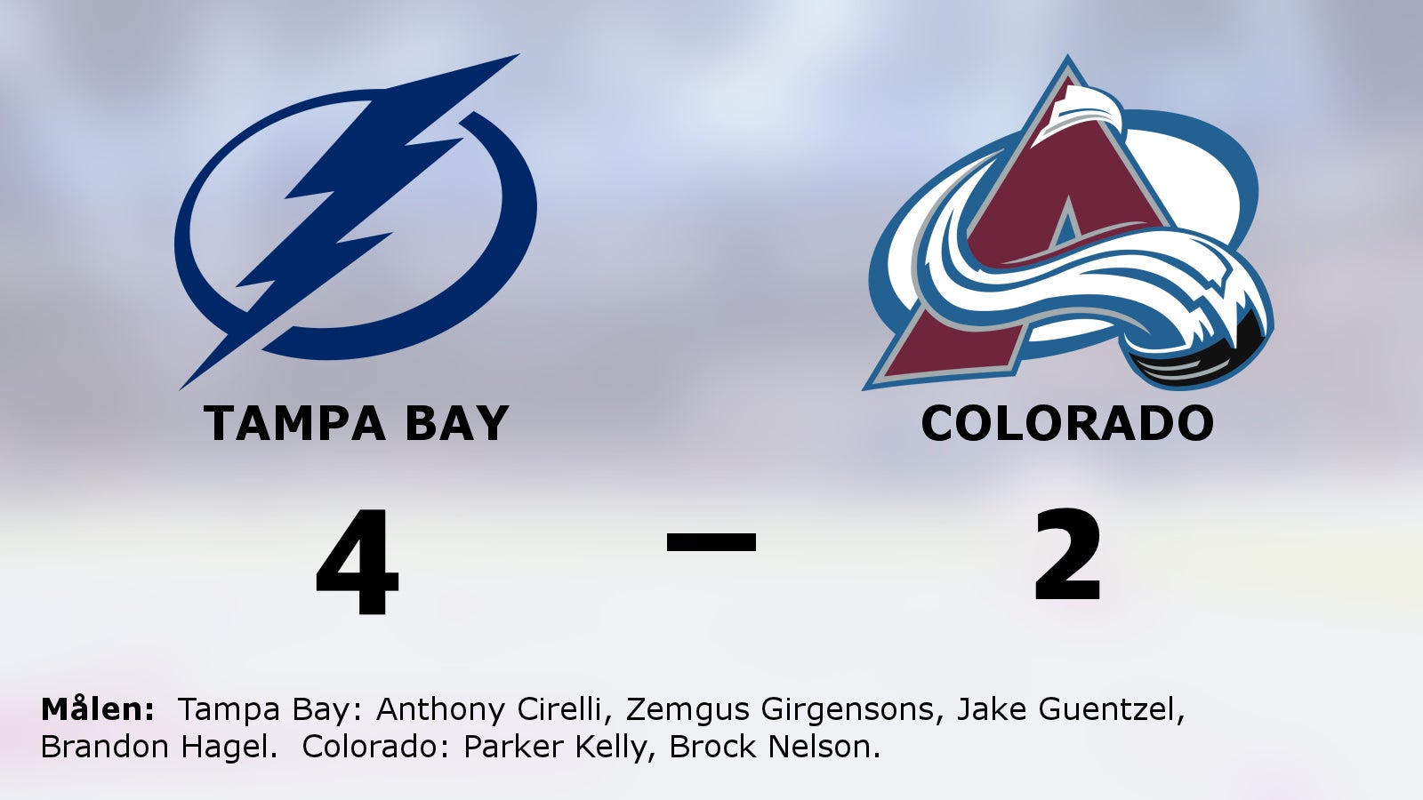 Tampa Bay vann toppmötet mot Colorado